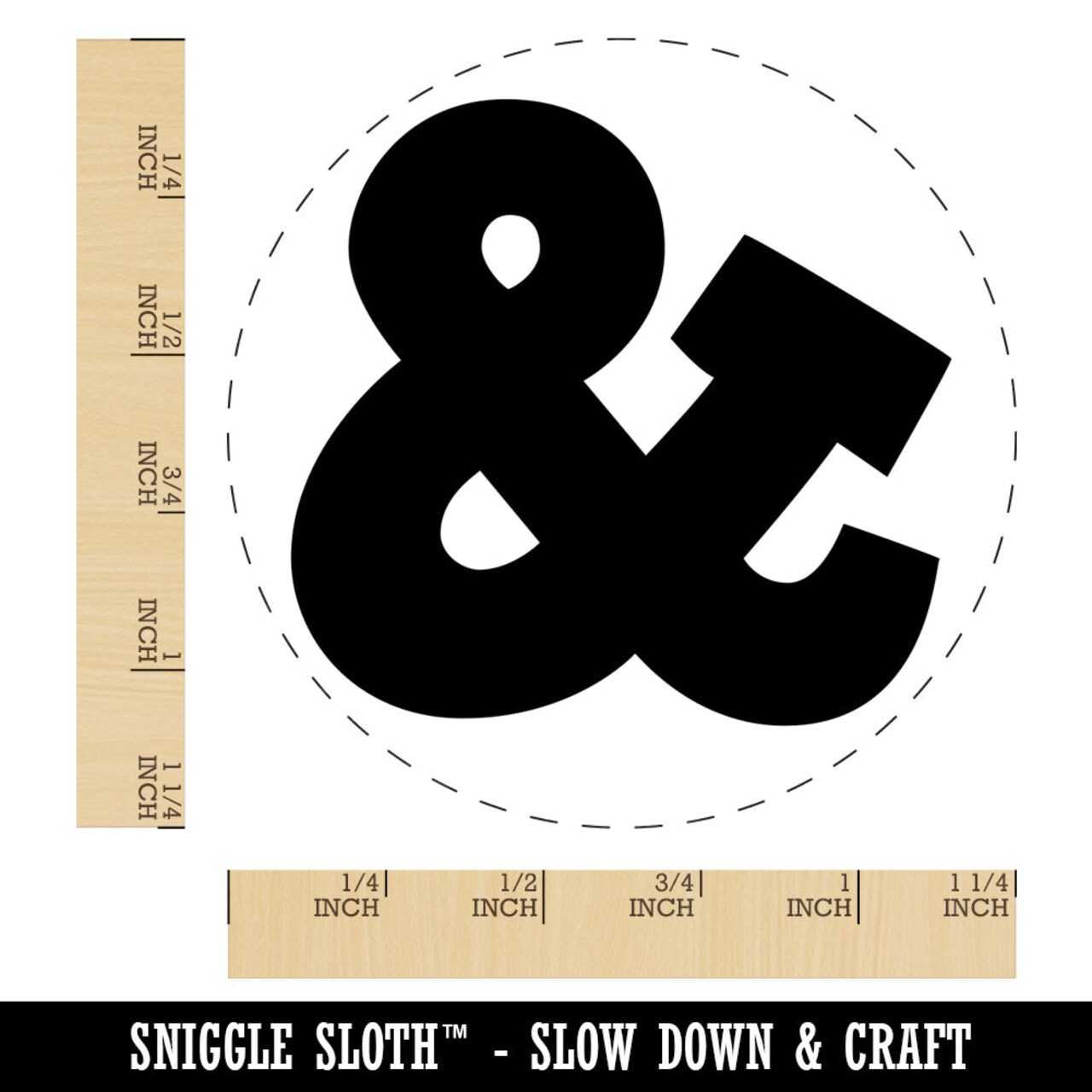Ampersand Symbol And Rubber Stamp for Stamping Crafting Planners
